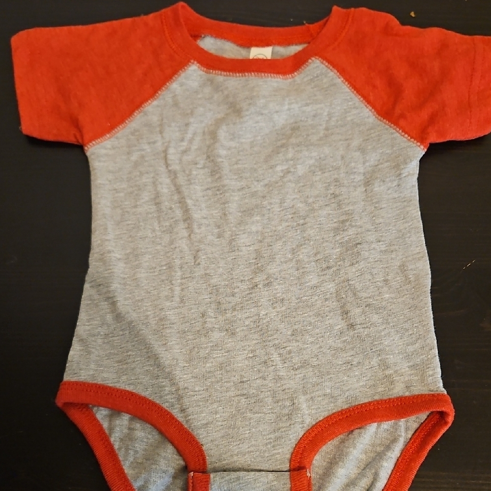 Red and Gray Kids One Piece